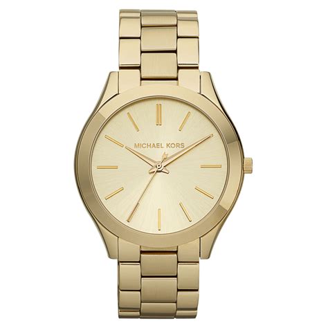 michael kors women's runway gold tone watch mk3179